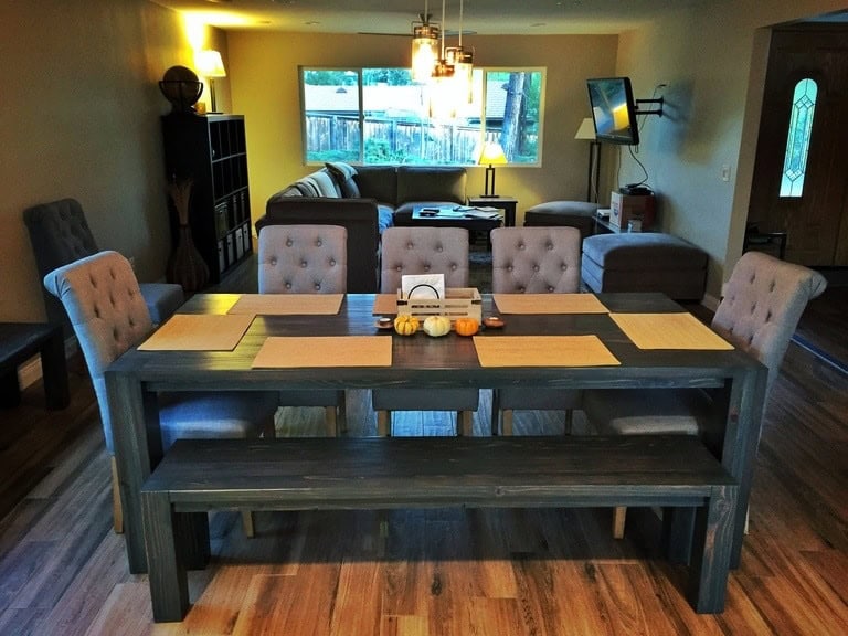 How To Build a DIY Farmhouse Dining Room Table SawsHub