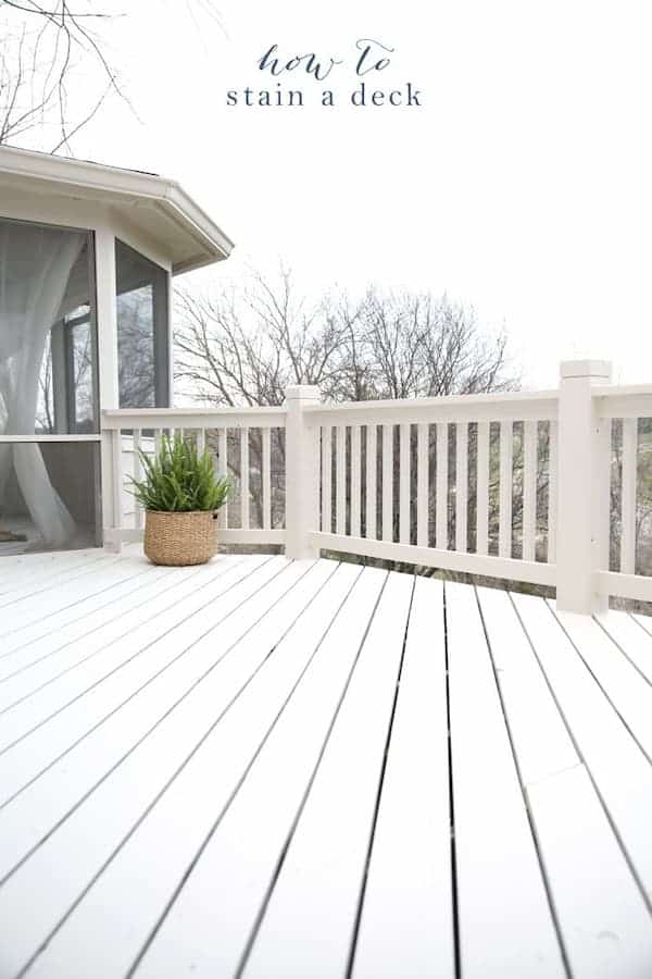 DIY all white paint deck idea