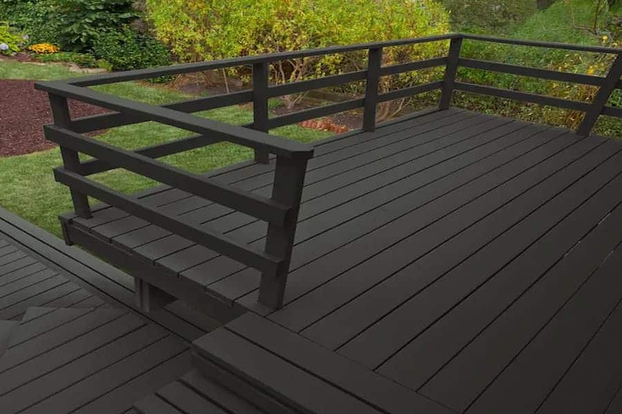 DIY black paint deck idea