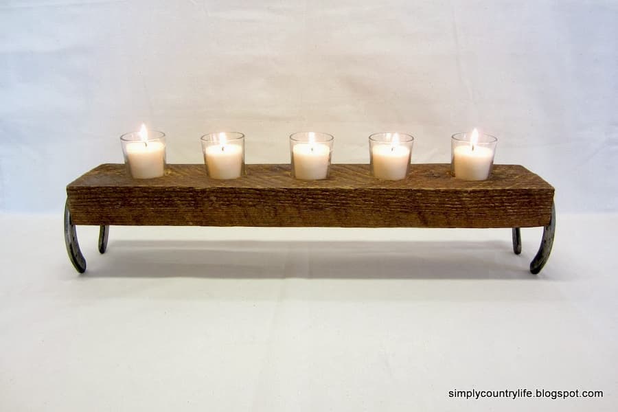 Rustic candle holder project