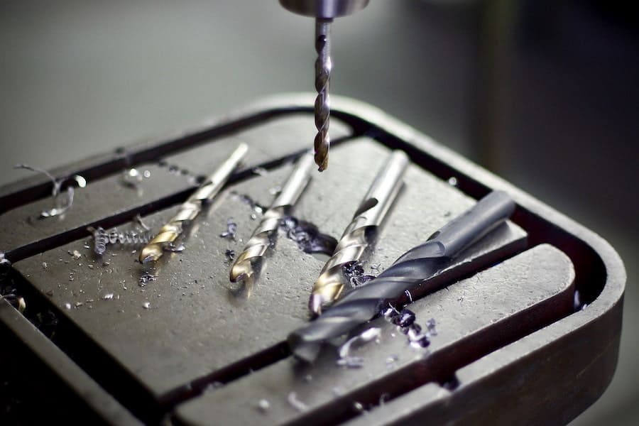 An image of a drill bit being used