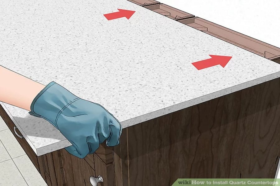 An illustration on how to add quartz countertop